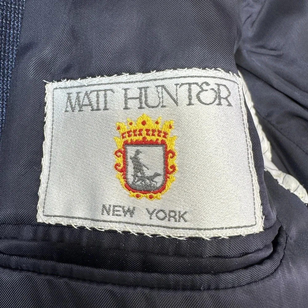 Ermenegildo Zegna Matt Hunter 44R (EU 54R) Wool Blazer‎ Suit Jacket Navy *READ*